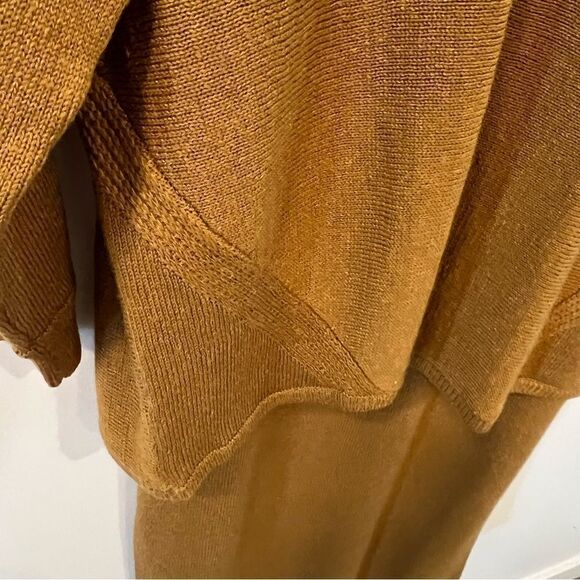 Garnet Hill Two-Piece Sweater Set in Mustard Yellow | Size S - Picture 5 of 16